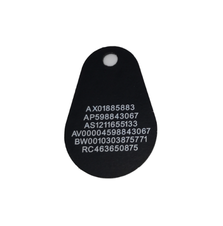 RFID-tagg, pear EM (epoxy/bakelit) mrkt med systemnummer